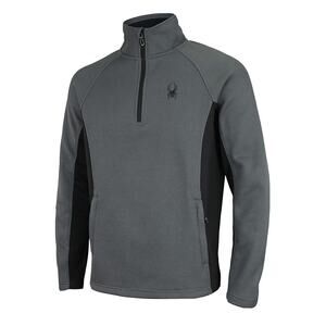 SPYDER Brand Outbound Core Sweater 1/4 Zip Fleece Lined Gray Mens Small